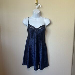 Victoria's Secret Midnight Blue Lace Chemise